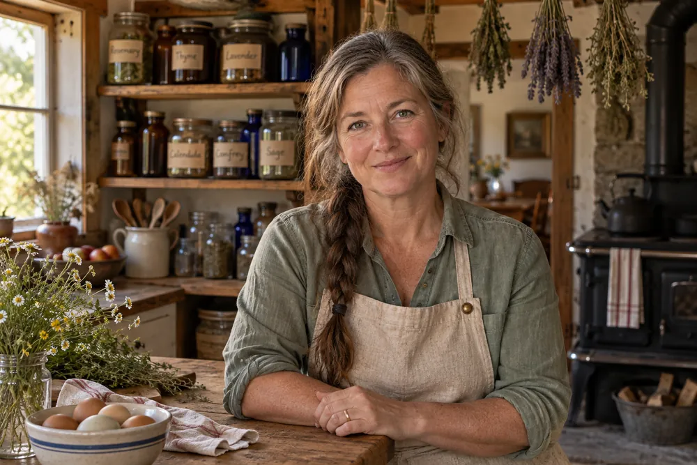 Clara in her homestead kitchen