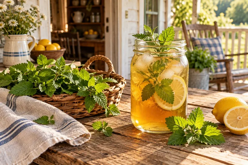 Porch Swing Lemon Balm Tea made at home
